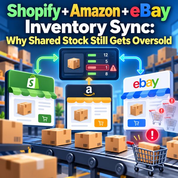 Shopify + Amazon + eBay Inventory Sync: Why Shared Stock Still Gets Oversold