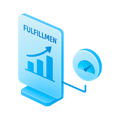 Blue icon with 'FULFILLMENT' text and graph 