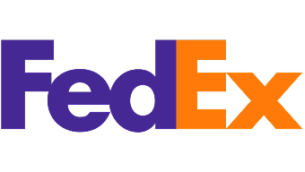 FedEx logo in purple and orange