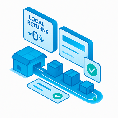 Handling returns locally saves time and shipping costs.