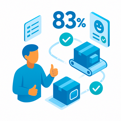 83% of customers are more likely to repurchase after a positive return experience.
